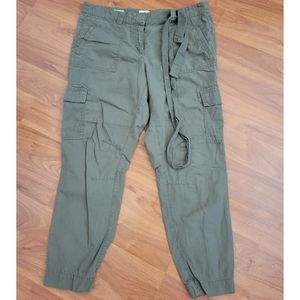Womens Loft cargo jogger pant Size 10 green pant